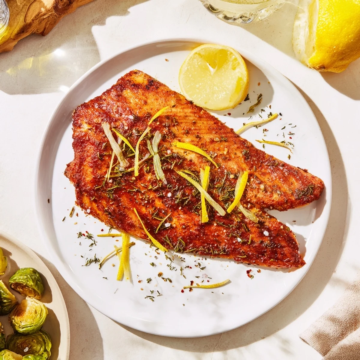 Sheet Pan Lemon Herb Tilapia and Green Beans, perfectly roasted with vibrant green beans and flaky, citrus-infused fish.