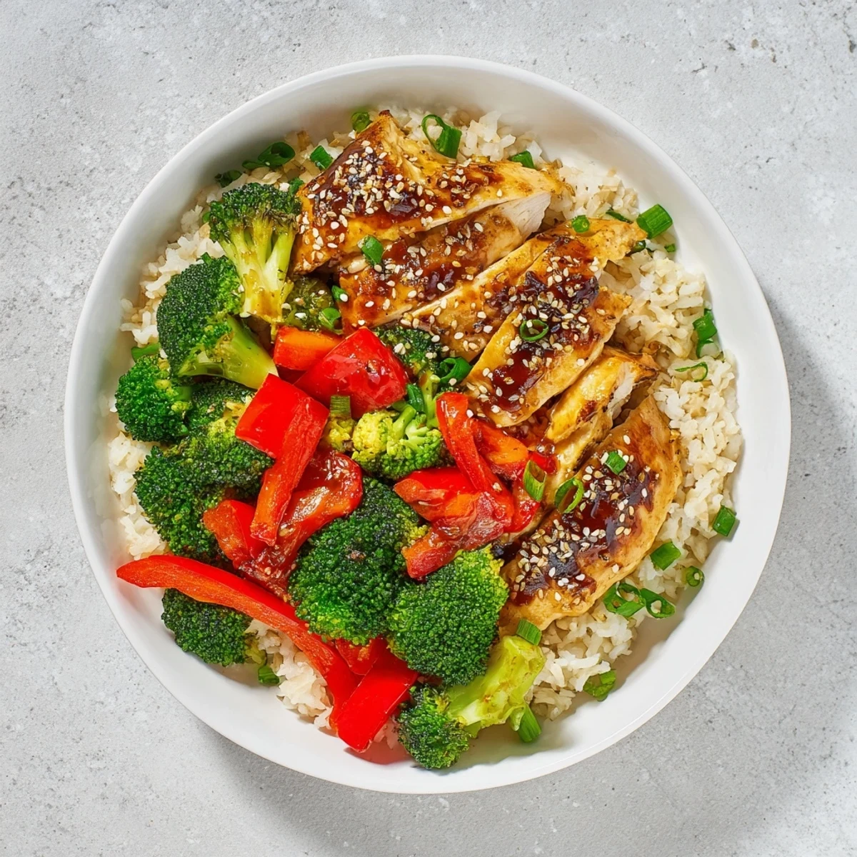 Steaming One-Pot Teriyaki Chicken and Rice Bake with glistening sauce and vegetables.