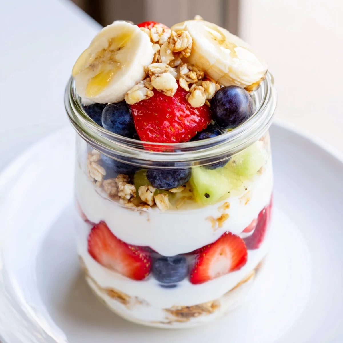 This healthy Layered Yogurt Fruit Parfait features delicious fruit and is ready in just minutes!
