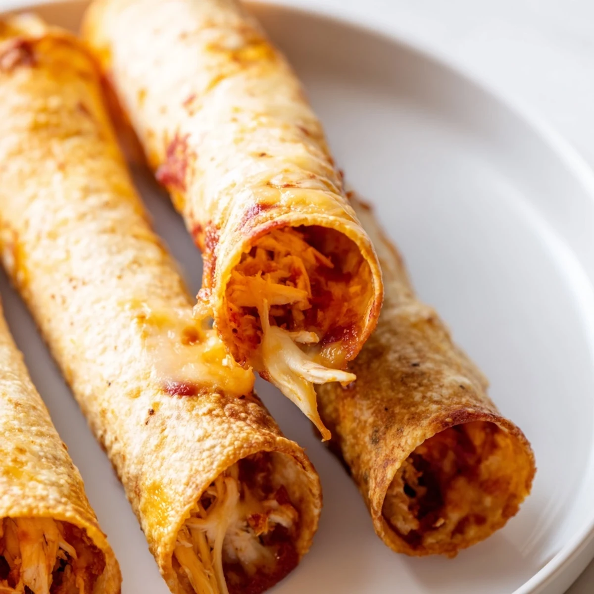 Crispy chicken cheese taquitos