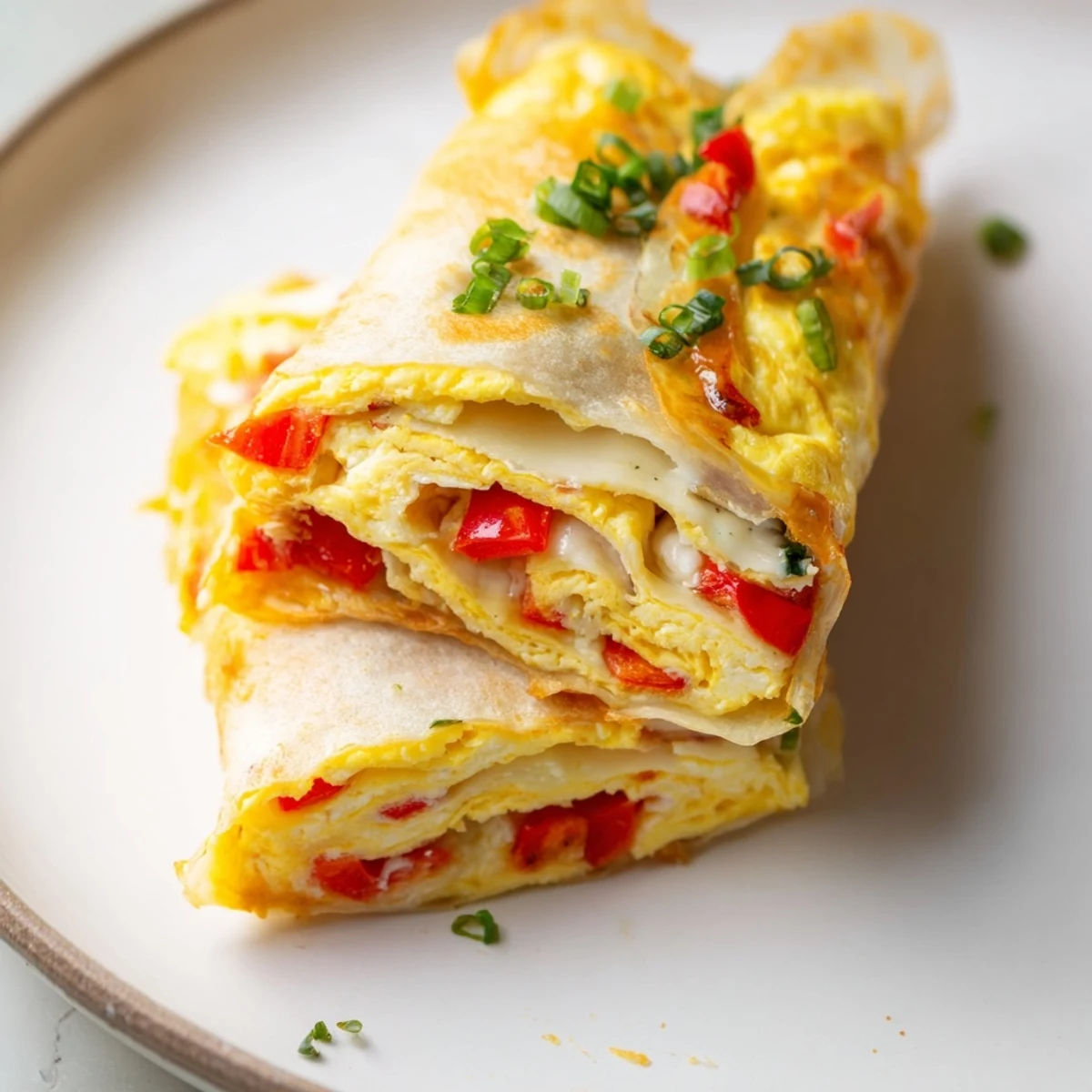 Golden-brown Rice Paper Egg Cheese Wrap boasts oozing melted cheese and a crispy, satisfying texture.