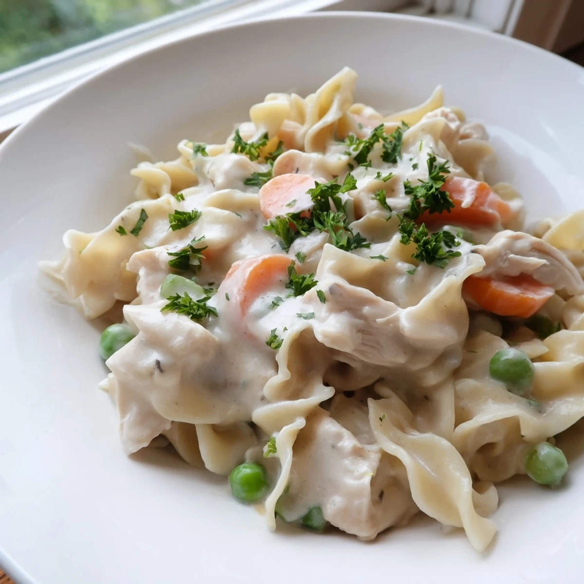 Creamy Chicken Egg Noodles