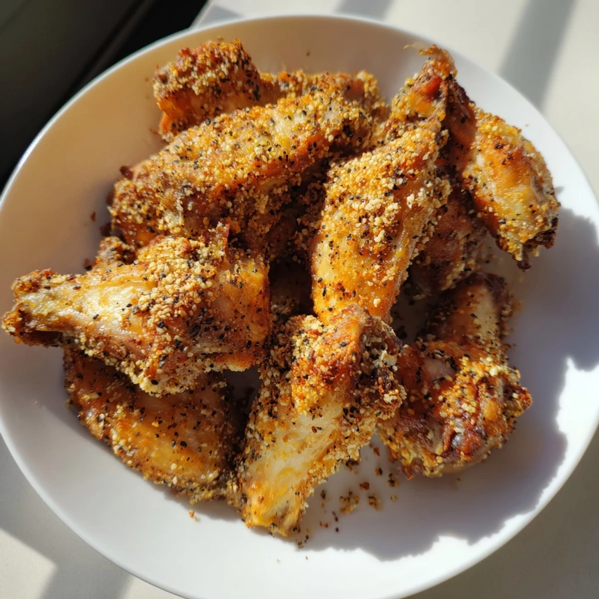 Savory Baked Parmesan Chicken Wings, perfectly seasoned and ideal for game day snacking.