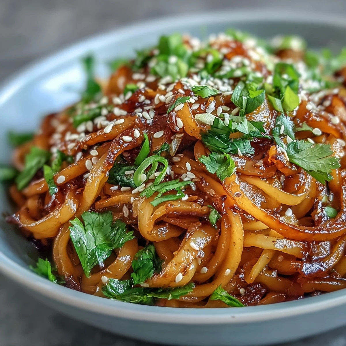 Golden roasted swede ribbons tossed with rice noodles and a glossy, spicy gochujang dressing.