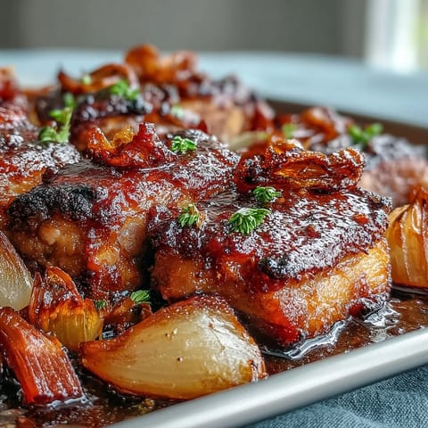 Pork and Aromatic Rhubarb Traybake