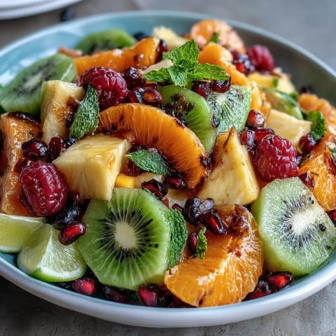 Vibrant tropical fruit platter with ripe mangoes and pineapples, perfect for summer parties and brunches.