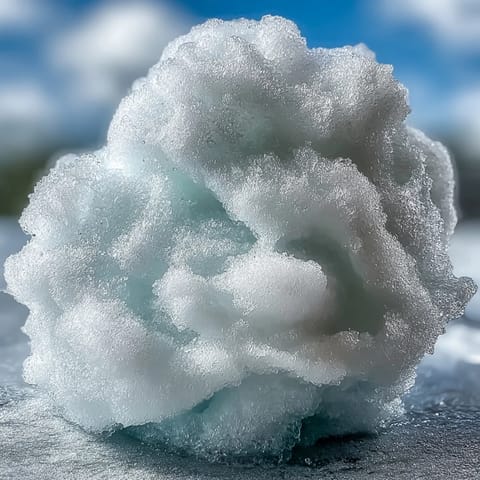 TikTok Cloud Slushie with fluffy ice and sweet condensed milk, served in chilled glasses with straws.