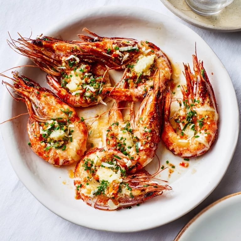 Sizzling The Ultimate 20-Minute Creamy Garlic Shrimp, served with fresh parsley and lemon wedges.