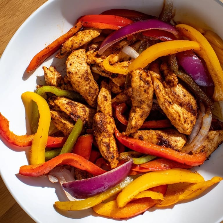 Golden sheet-pan chicken fajitas, bursting with flavor, perfect for a quick and easy Tex-Mex meal.