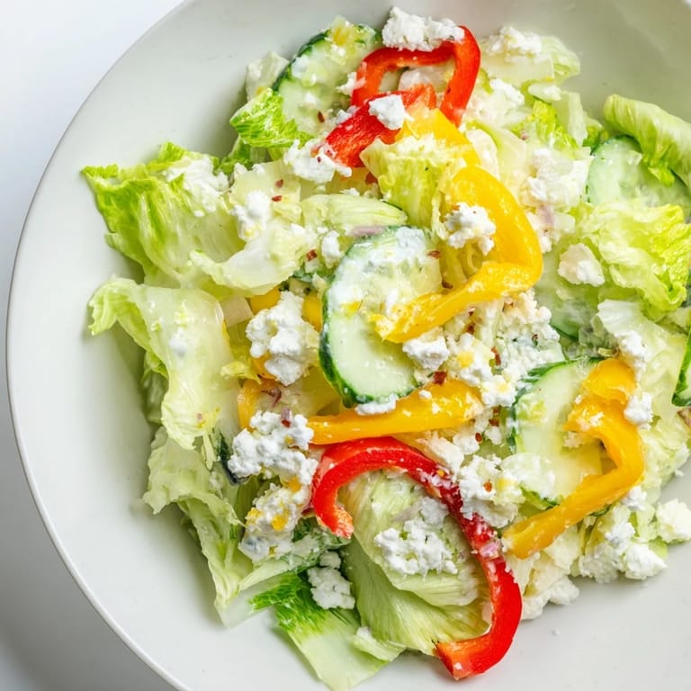 Close-up of a beautifully composed Bella Hadid Salad, showcasing the ingredients and textures.