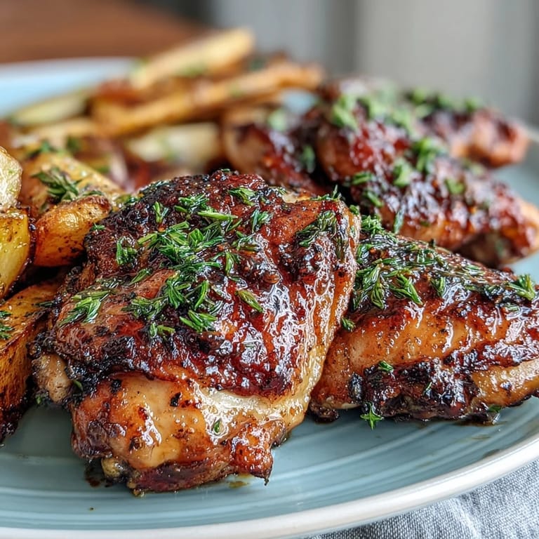 Crispy-skinned herb chicken and colorful roasted root vegetables create a comforting, easy-to-make sheet pan meal perfect for busy weeknights.