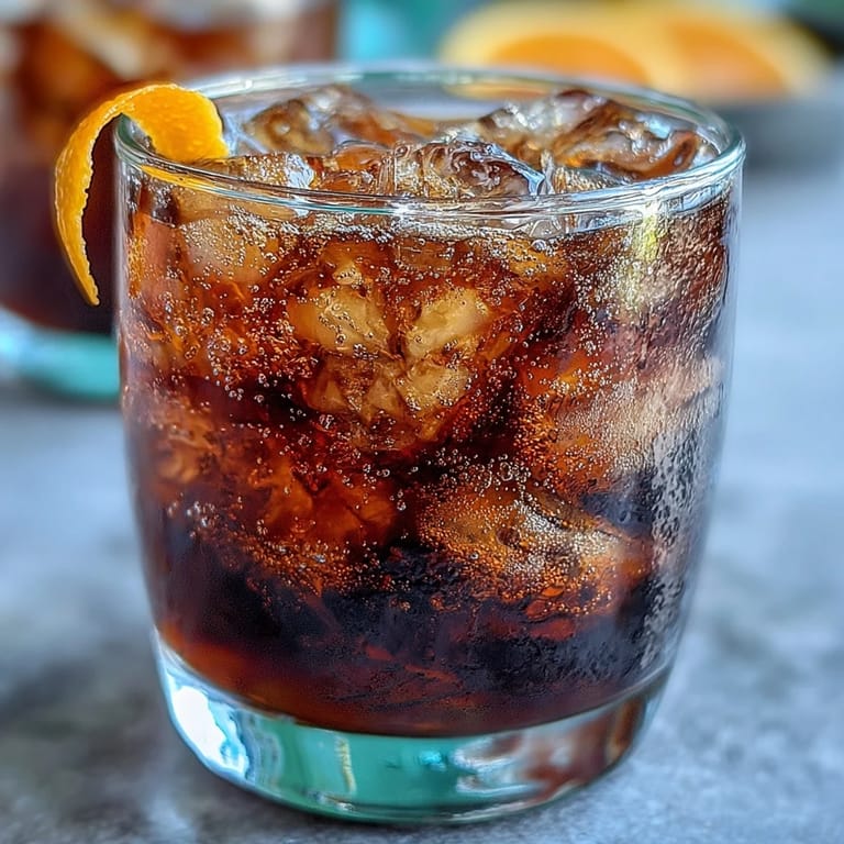 Enjoy this easy Cold Brew Coffee Tonic, garnished with bright orange zest and chilled.