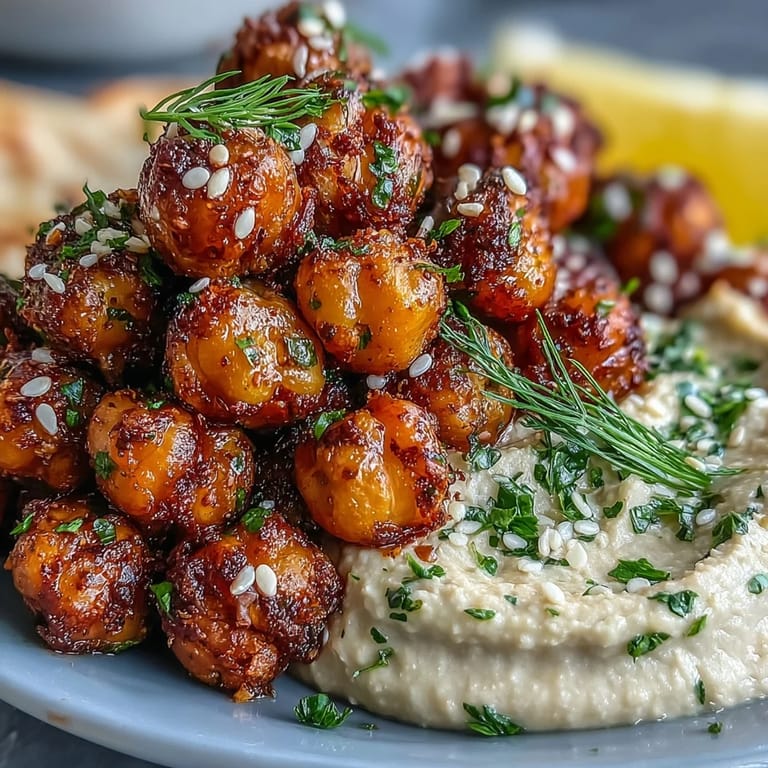Hearty Mediterranean Crispy Chickpea Bowls, ready to be enjoyed with fresh parsley.